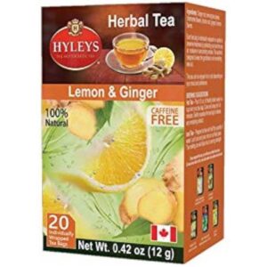 8 4094 tea haylis herbal tea with lemon and ginger 20 teabags.